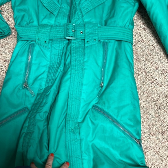 Vintage 80s/90s one piece ski suit with belt - Picture 3 of 13